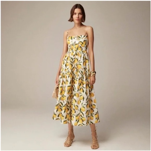 J. Crew Dresses & Skirts - A-LINE LEMON PRINT DRESS. NWOT.